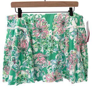 Lilly Pulitzer Size XL Luxletic Bacio Skort Green Spearmint Blossom NWT $118